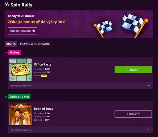 Interfejs Malina Casino pokazujący gry i bonusy